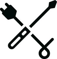 Screwdriver repair icon symbol vector image. Illustration of the fix toolkit design image. EPS 10