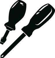 Screwdriver repair icon symbol vector image. Illustration of the fix toolkit design image. EPS 10