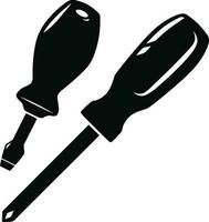 Screwdriver repair icon symbol vector image. Illustration of the fix toolkit design image. EPS 10