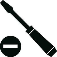 Screwdriver repair icon symbol vector image. Illustration of the fix toolkit design image. EPS 10