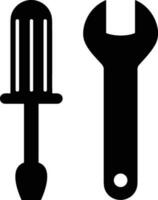 Screwdriver repair icon symbol vector image. Illustration of the fix toolkit design image. EPS 10