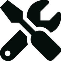 Screwdriver repair icon symbol vector image. Illustration of the fix toolkit design image. EPS 10