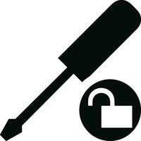 Screwdriver repair icon symbol vector image. Illustration of the fix toolkit design image. EPS 10