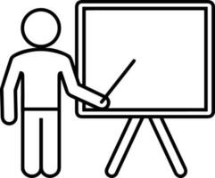 Teacher icon symbol vector image. Illustration of the training business school classroom icon design image