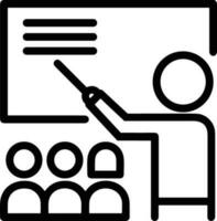 Teacher icon symbol vector image. Illustration of the training business school classroom icon design image