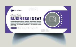 Trendy business idea  cover banner design free Vector