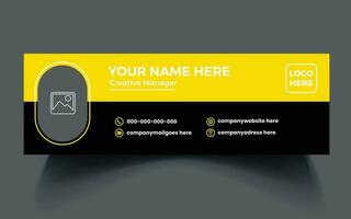 Corporate Modern Email Signature Design template. free vector