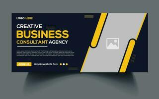 creative business agency and corporate social media banner post template Free Vector