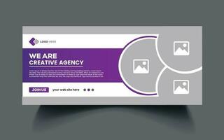 Creative Marketing agency template banner design vector