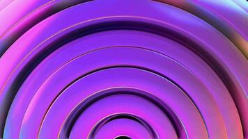 Circle Stripe iridescent background, random wavy animation, 3d rendering , 4k resolution video