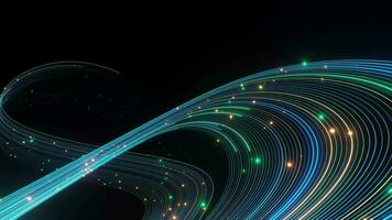 Stripe curve speed line big data background technology, 4k Resolution. video