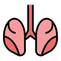 Human lungs icon vector flat