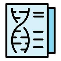 Genetic testing icon vector flat