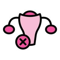 Problem uterus icon vector flat