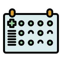 Medical schedule icon vector flat