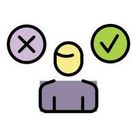 Person ambiguity icon vector flat