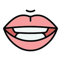 Speech expression icon vector flat