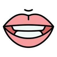 Speech expression icon vector flat