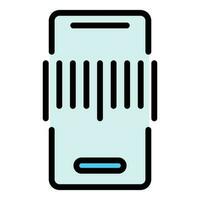 Detect barcode icon vector flat