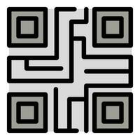 Matrix barcode icon vector flat