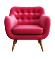 Modern red chair isolated png