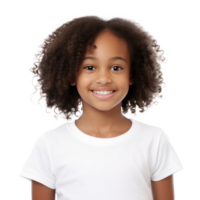 Beautiful african american girl isolated png