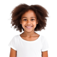 Beautiful african american girl isolated png