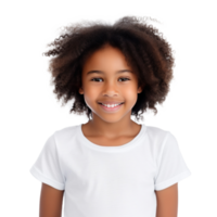 Beautiful african american girl isolated png