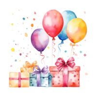 Birthday watercolor background png