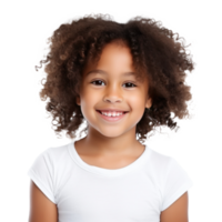 Beautiful african american girl isolated png