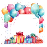 Birthday watercolor background png