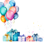 Birthday watercolor background png