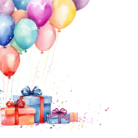 Birthday watercolor background png