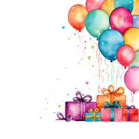 Birthday watercolor background png