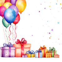 Birthday watercolor background png