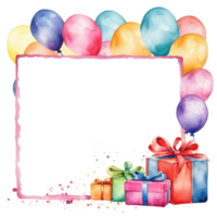 Birthday watercolor background png