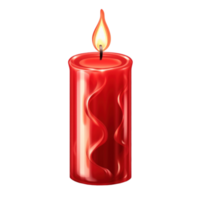 Red candle isolated png
