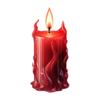 Red candle isolated png