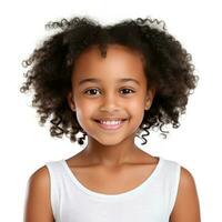 Beautiful african american girl isolated photo