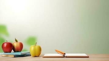 Back to school background with copy space photo