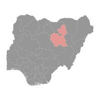 Bauchi state map, administrative division of the country of Nigeria. Vector illustration.