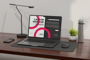 Laptop Display Design Mockup psd