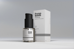 15 ml Cosmetic Pump Bottle Mockup psd