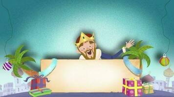 Christmas greeting of the three wise men with two funny children video