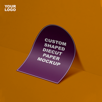 CUSTOM SHAPED PAPER MOCKUP psd