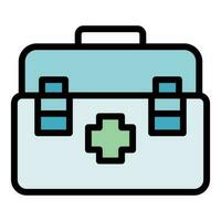 First aid kit icon vector flat
