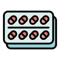 Health pills icon vector flat