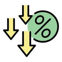 Sale percentage icon vector flat