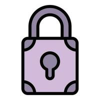 Safety lockdown icon vector flat