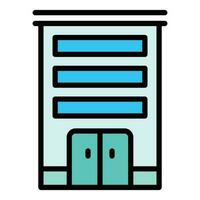 Small multistory icon vector flat